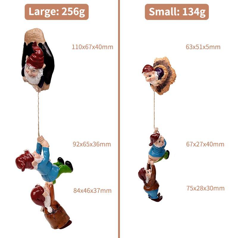 Garden Ornaments-Gnomes Climbing on the Tree