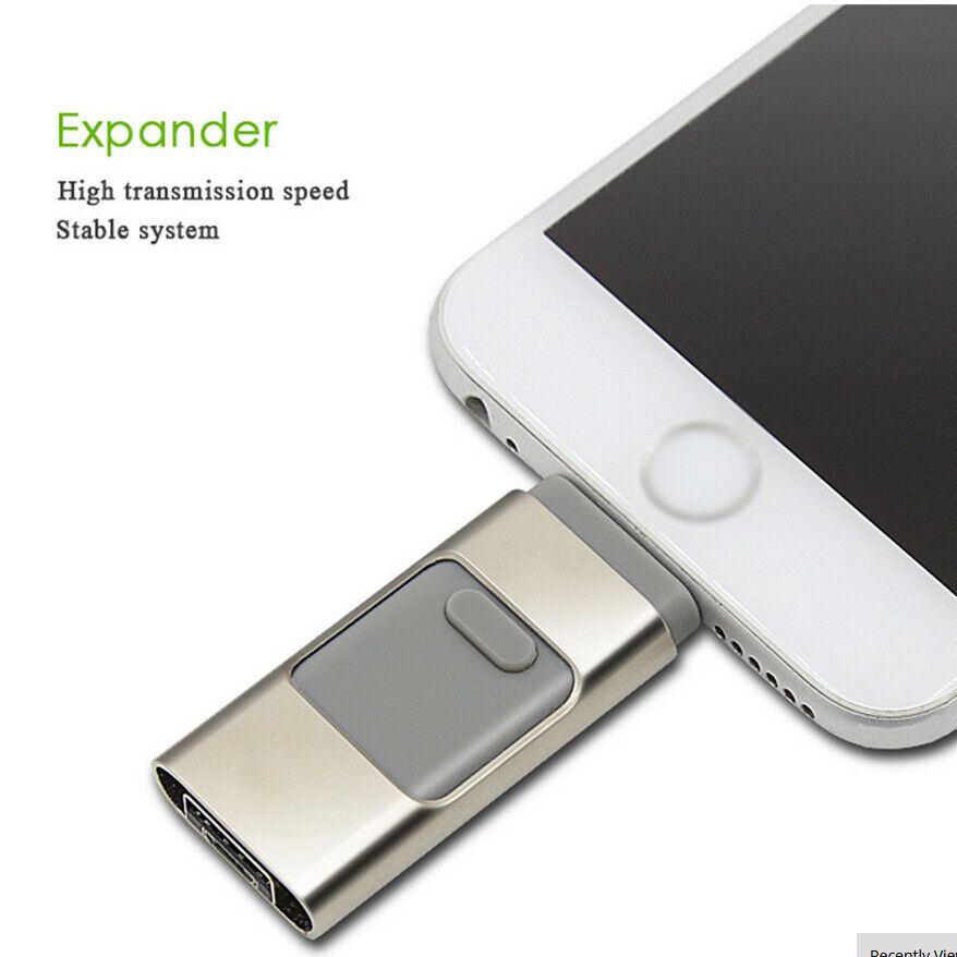 512GB i Flash Drive USB Memory Stick U Disk 3 in 1 For Android IOS iPhone PC LOT