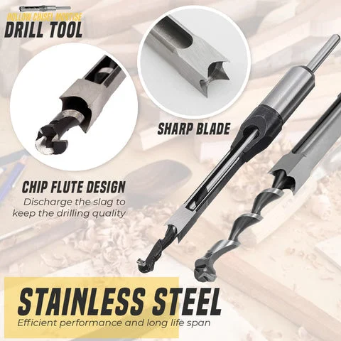 🔥BIG SALE - Hollow Chisel Mortise Drill Tool