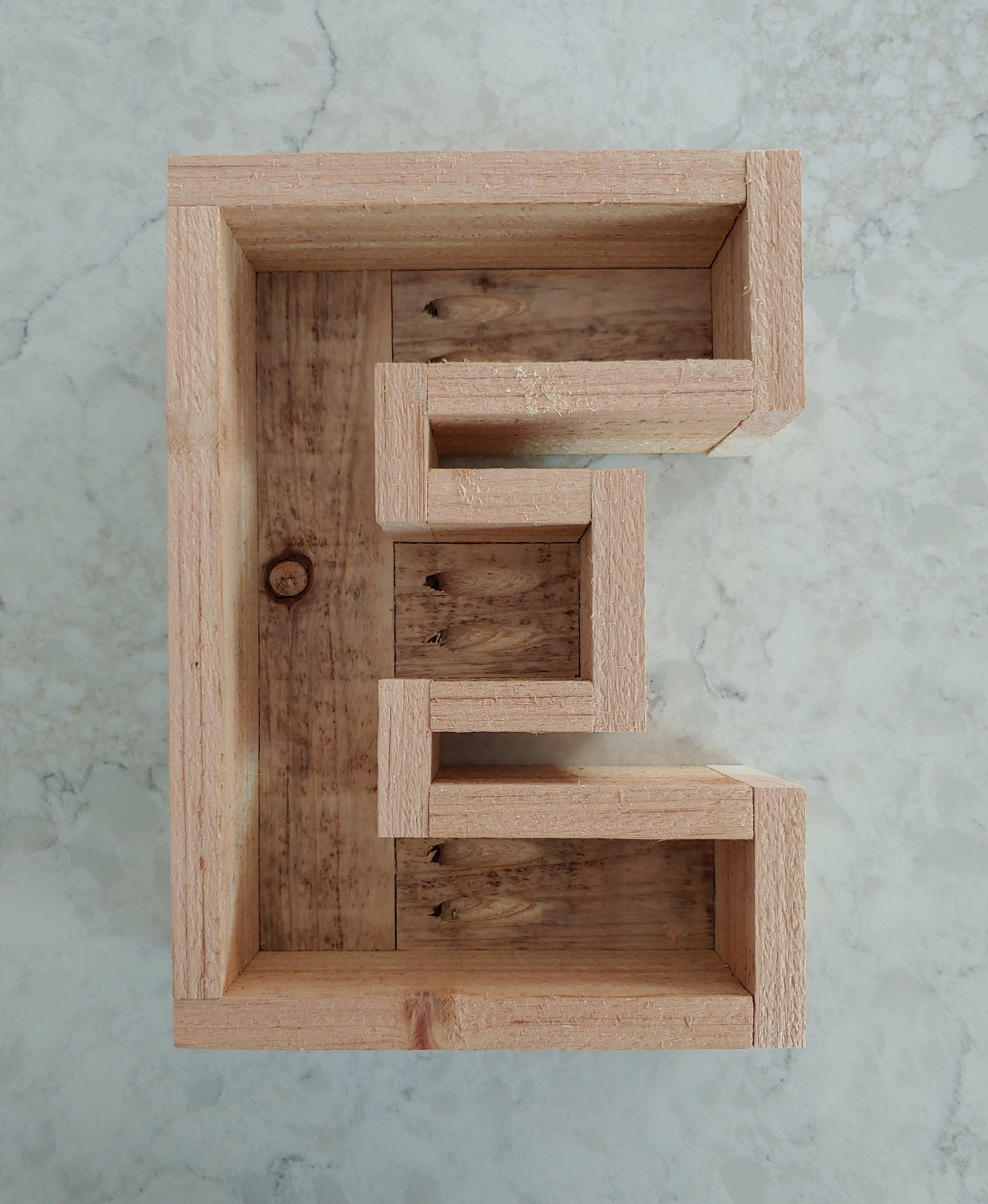 Wooden Letter Shaped Wall Hanging Planter-A To Z