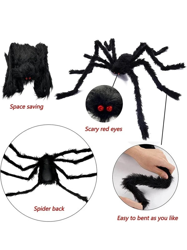 Halloween decoration cobweb and spider