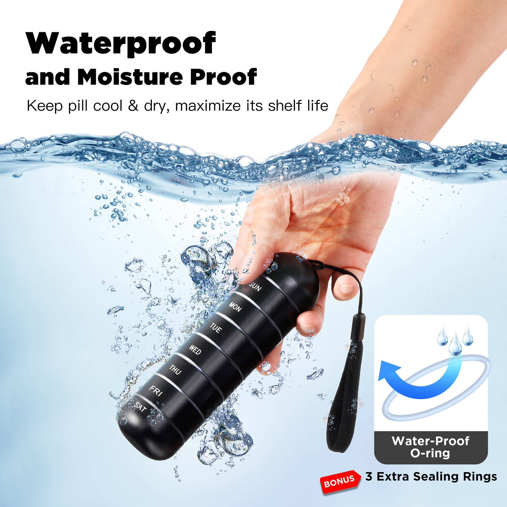 Metal Moisture Proof Weekly Pill Organizer