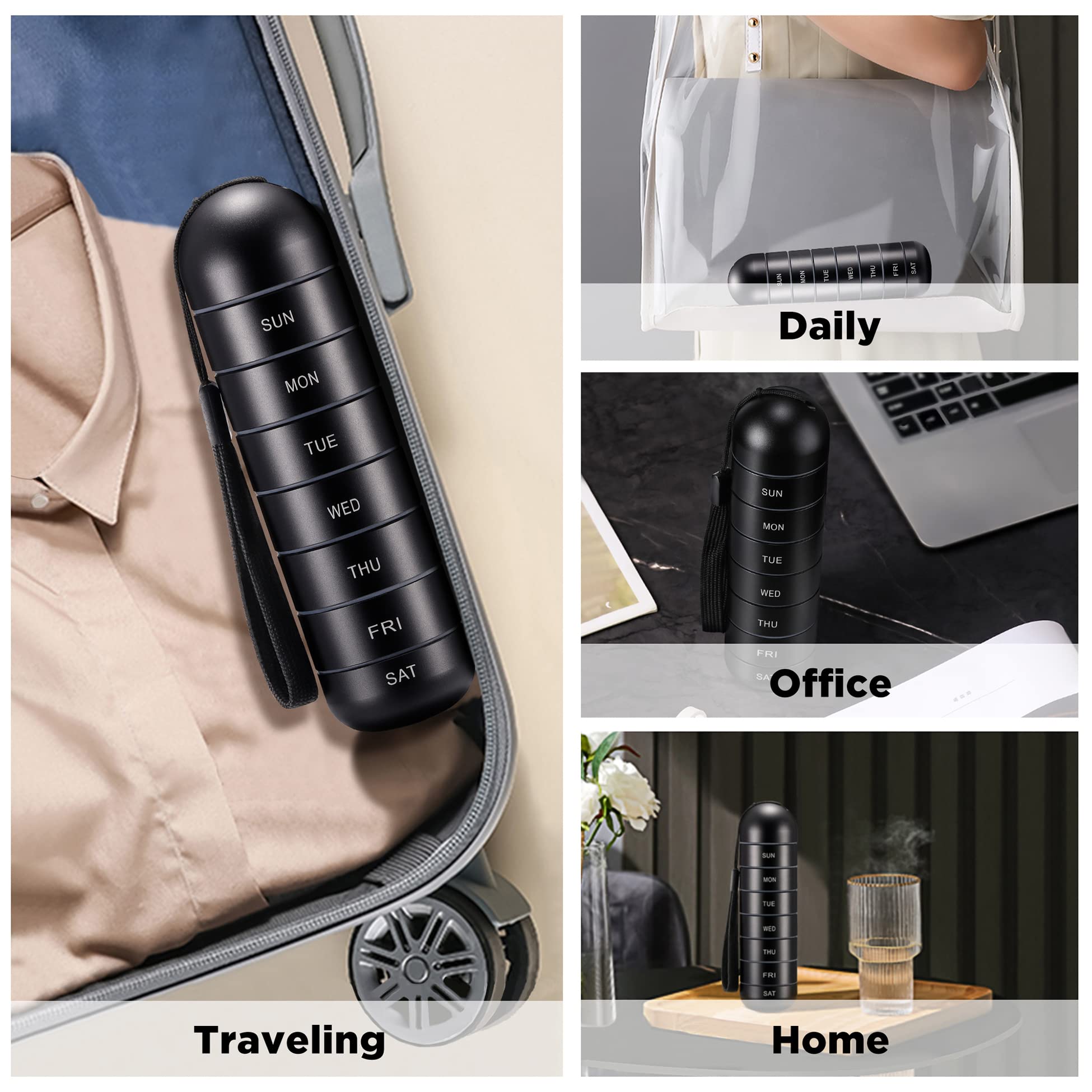 Metal Moisture Proof Weekly Pill Organizer