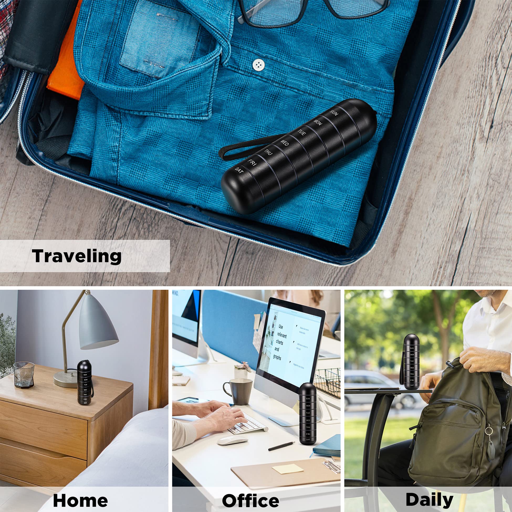 Metal Moisture Proof Weekly Pill Organizer