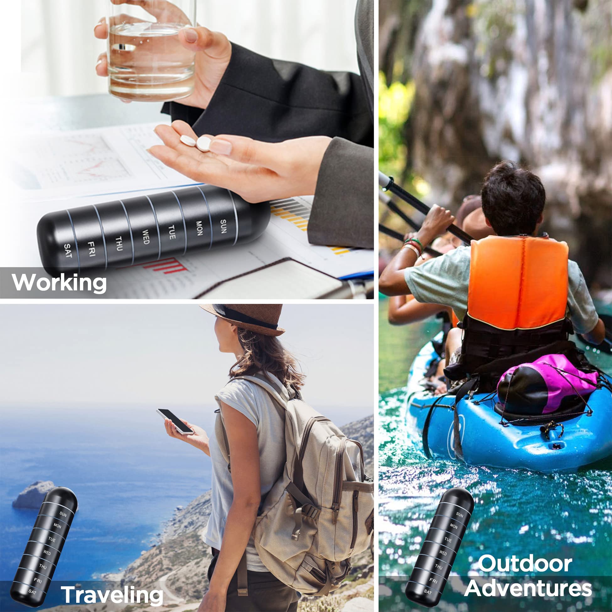 Metal Moisture Proof Weekly Pill Organizer