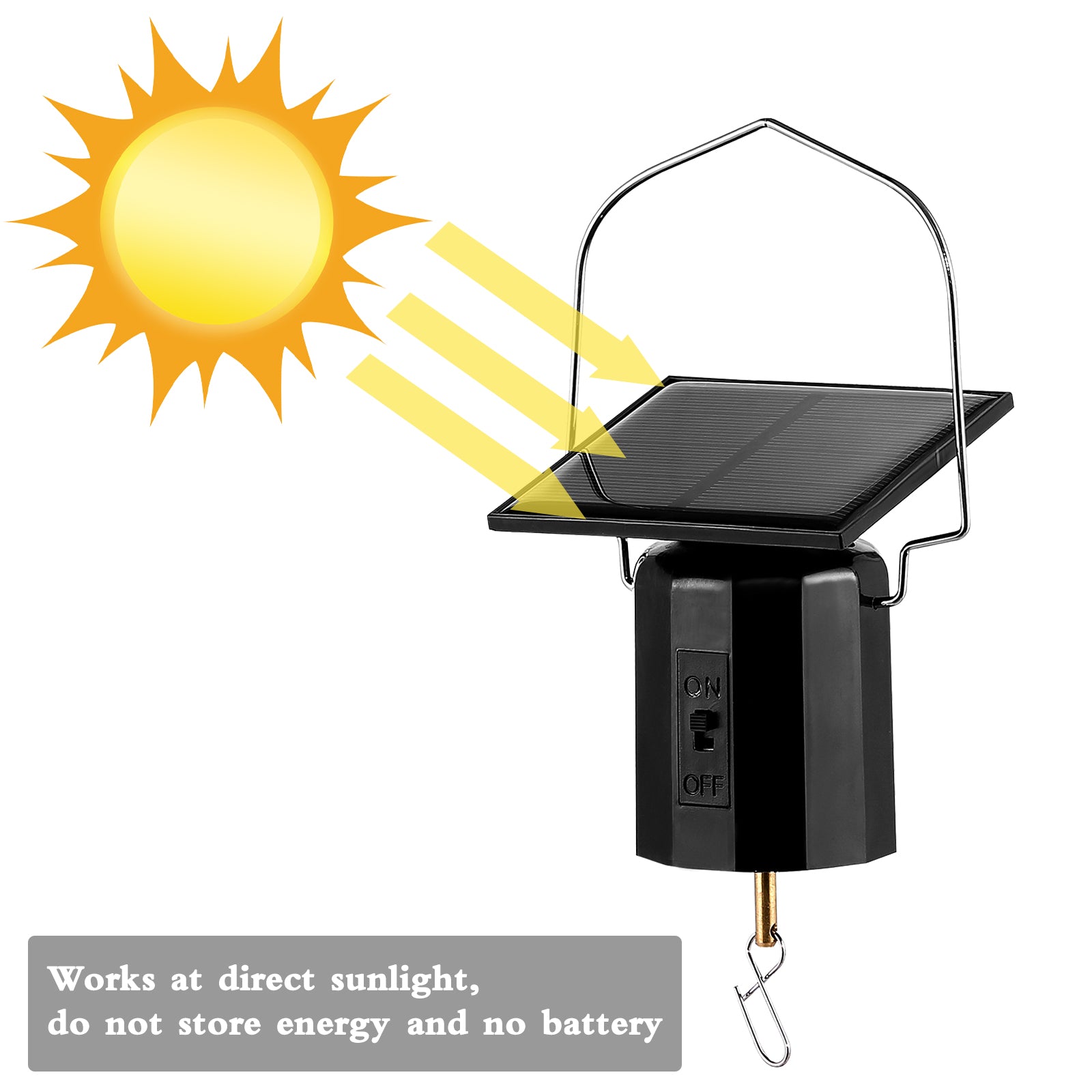 Solar Powered Wind Spinner Motor