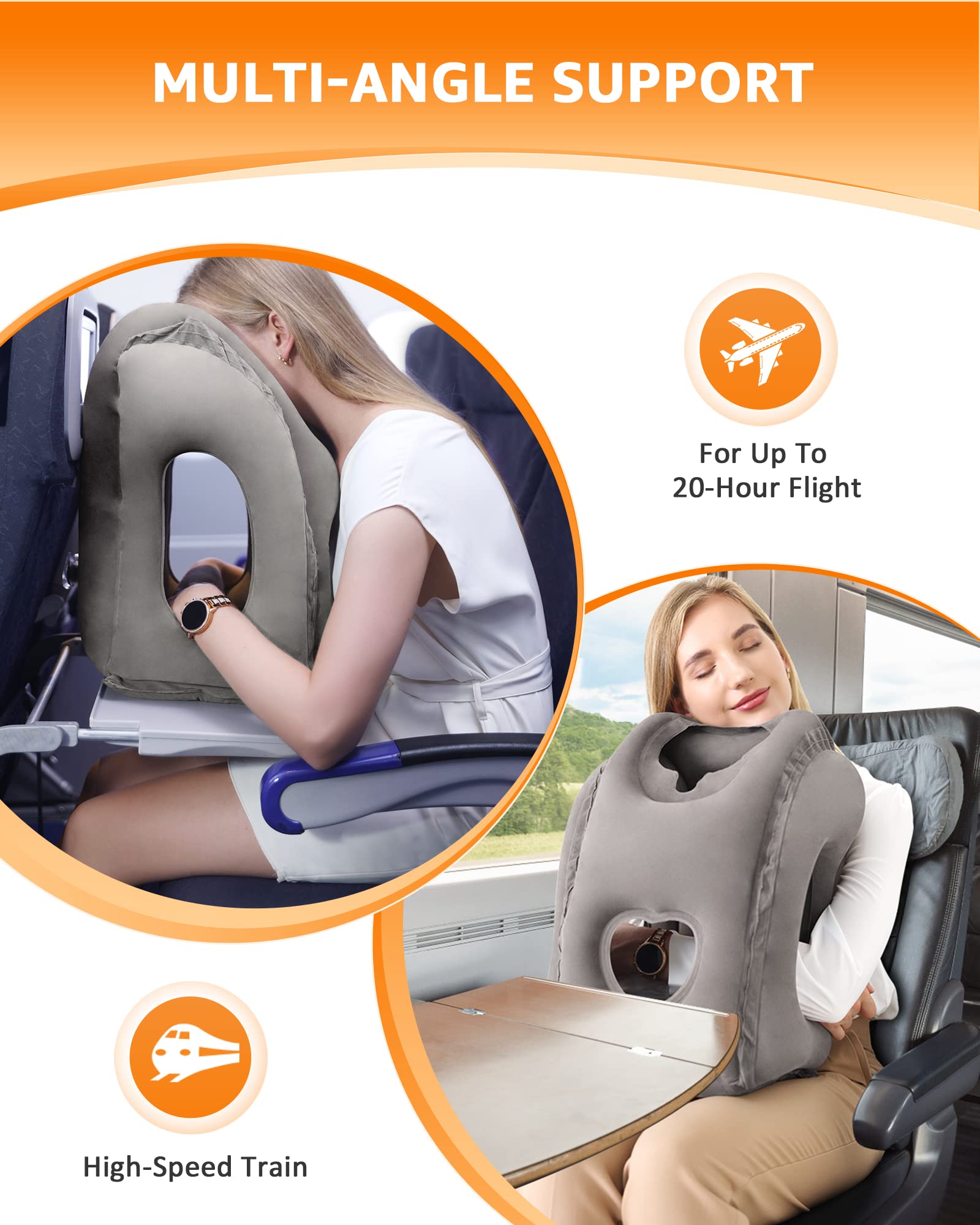  Inflatable Travel Pillow