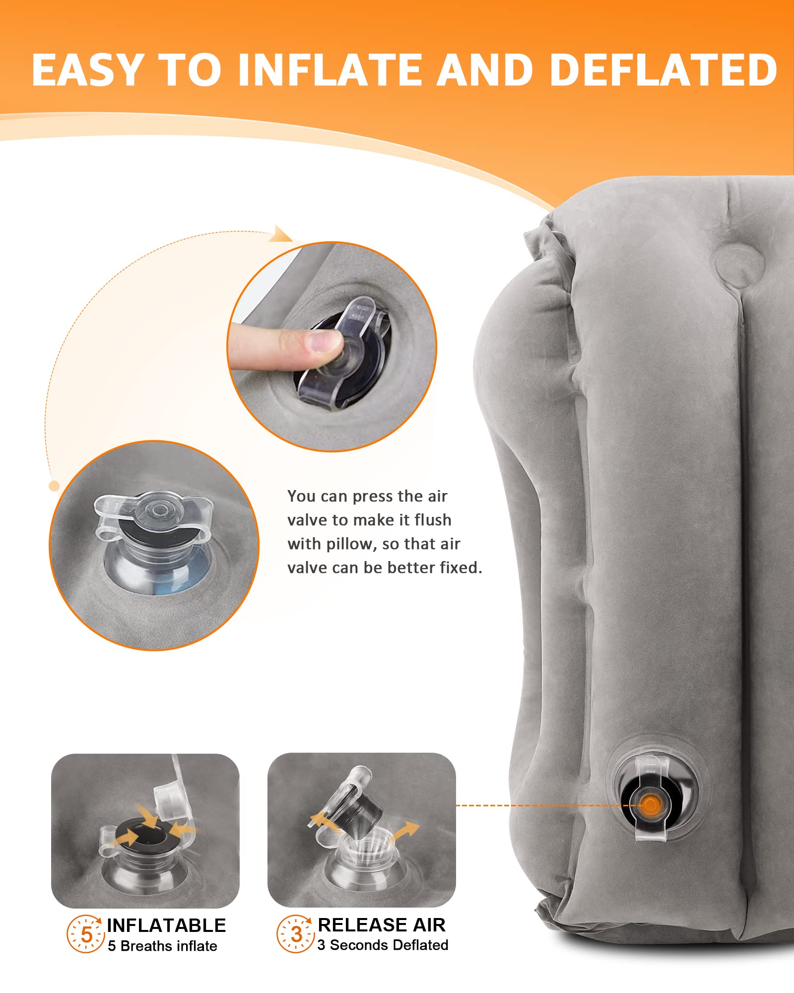  Inflatable Travel Pillow