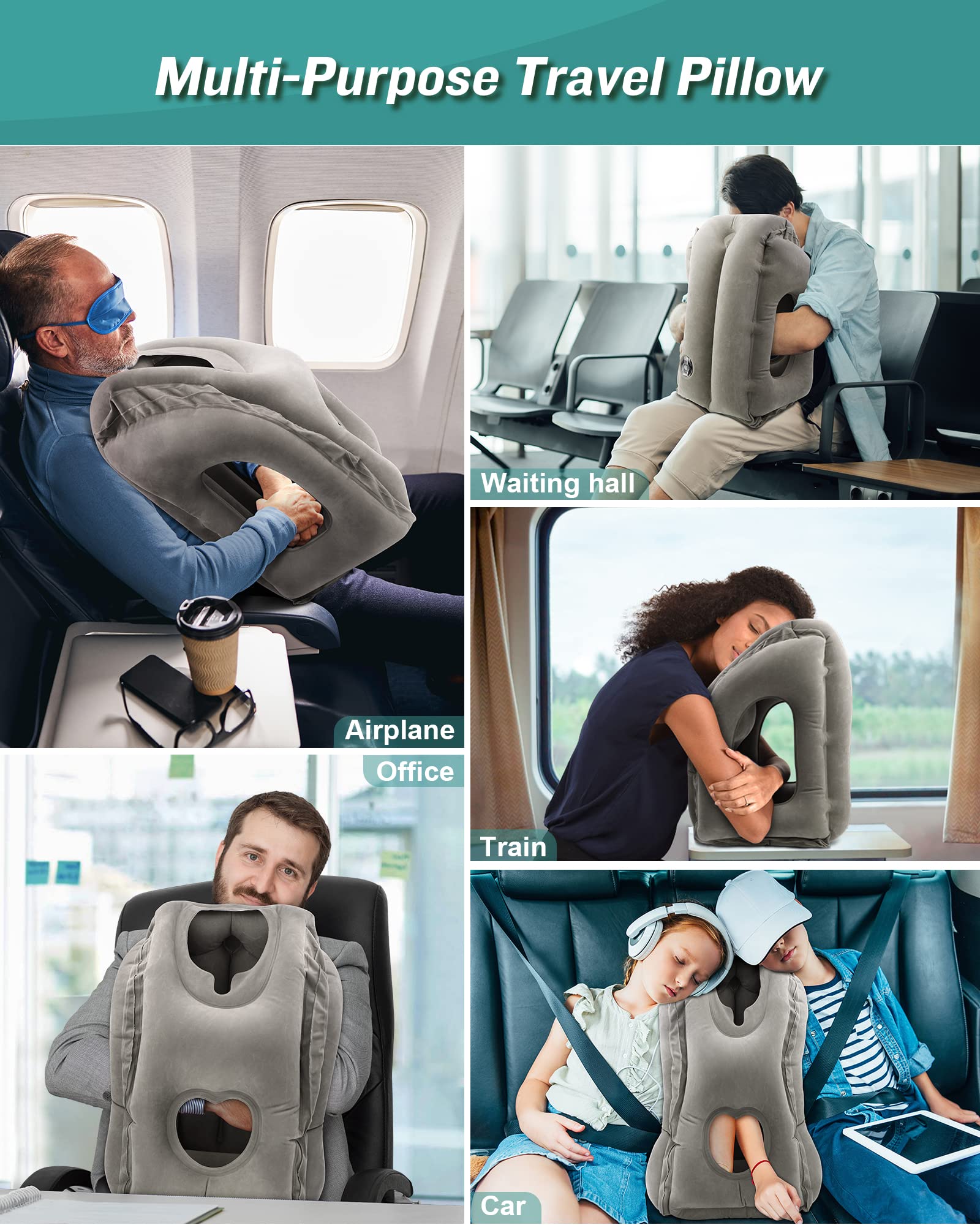  Inflatable Travel Pillow