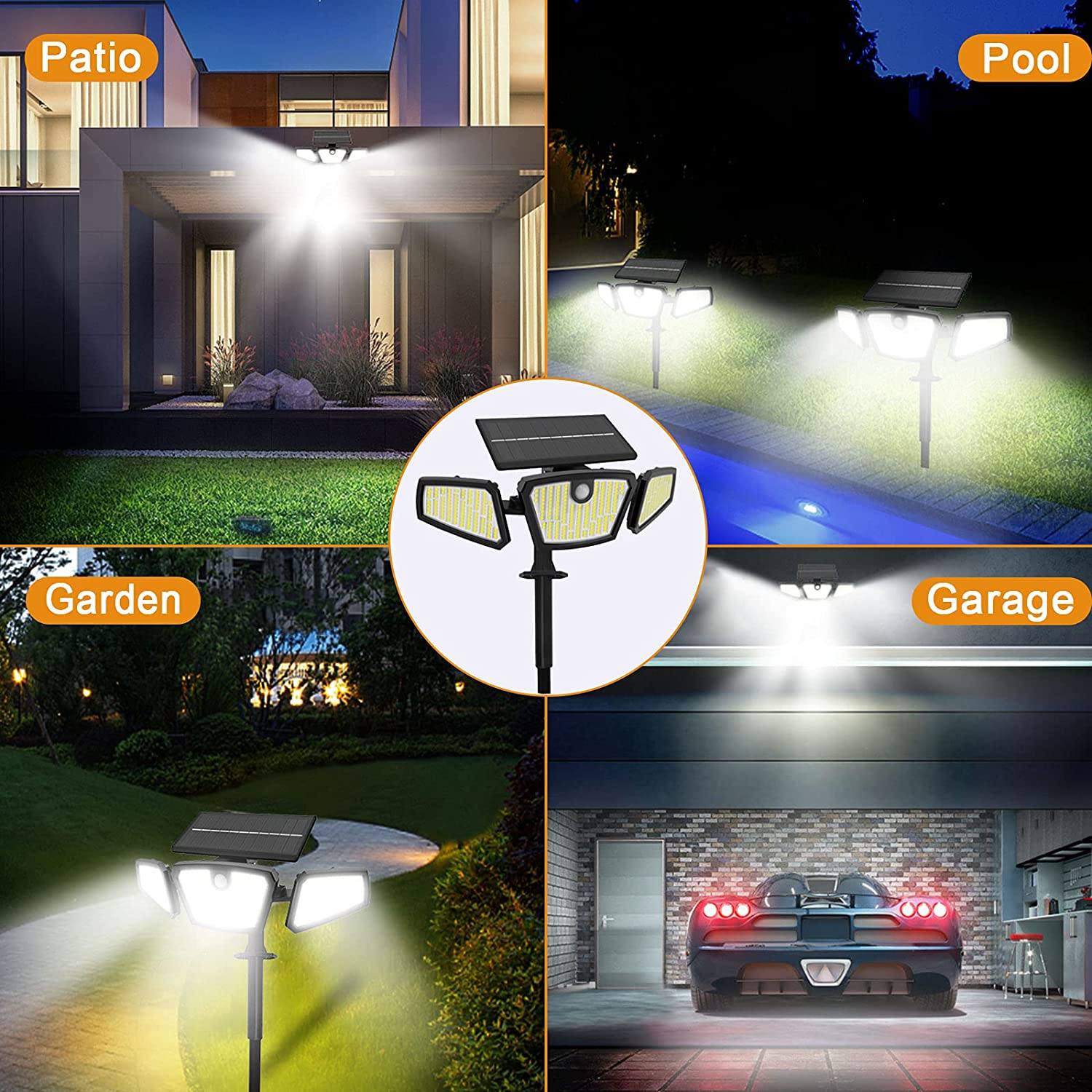 LED Motion Sensor Solar Garden Lights