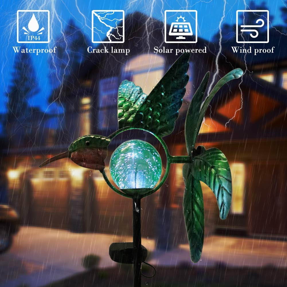 Solar Windmill Metal Garden Light