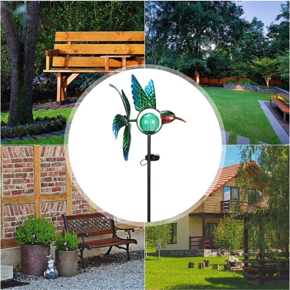 Solar Windmill Metal Garden Light