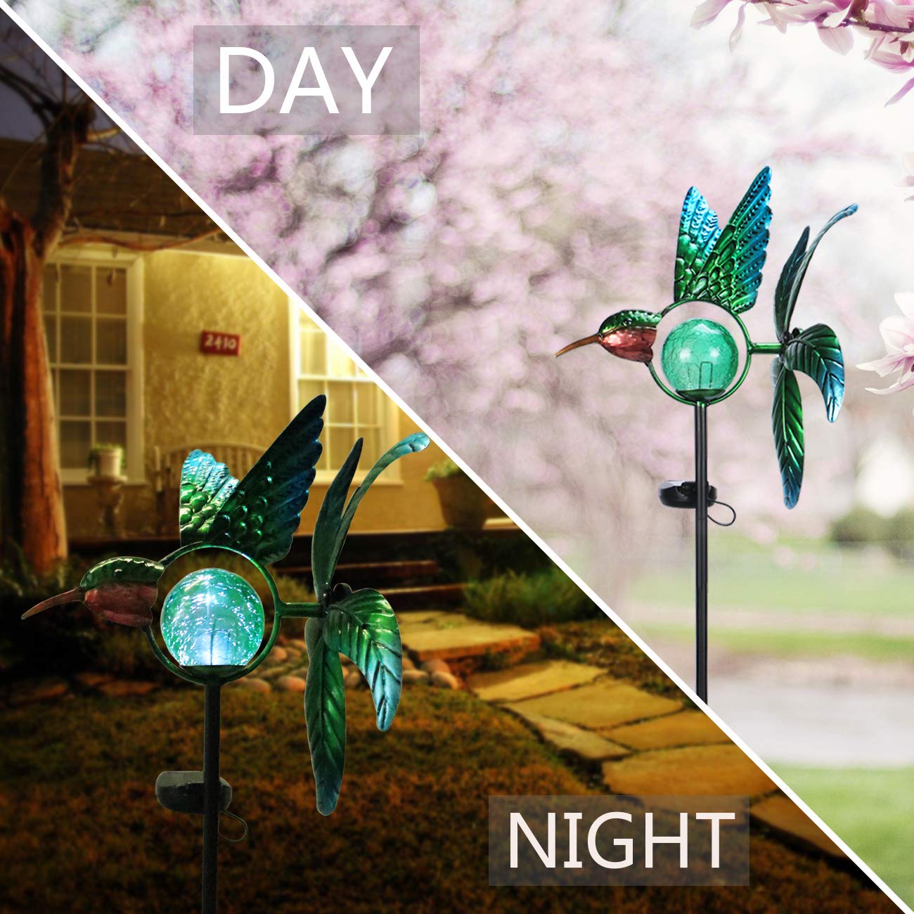 Solar Windmill Metal Garden Light