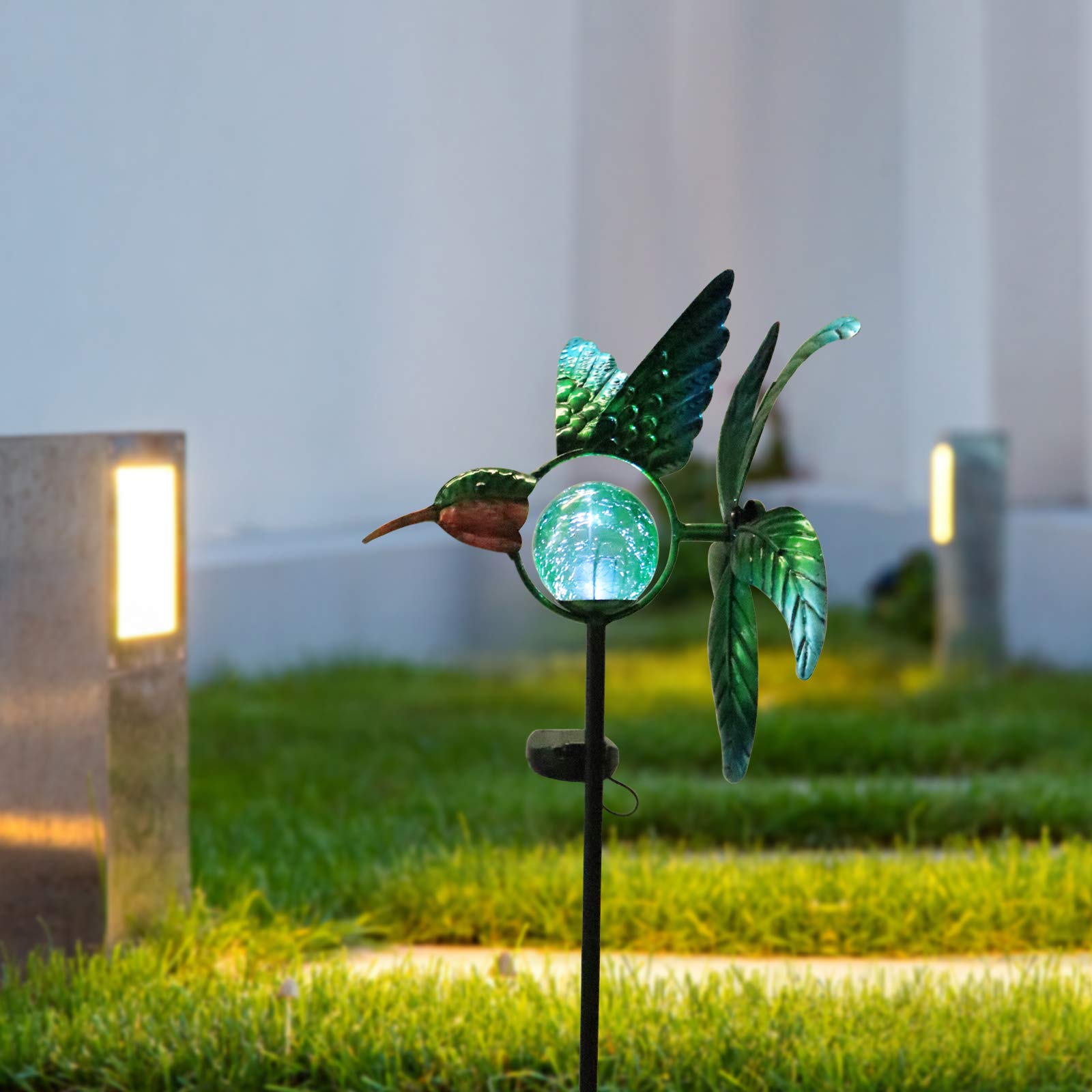 Solar Windmill Metal Garden Light