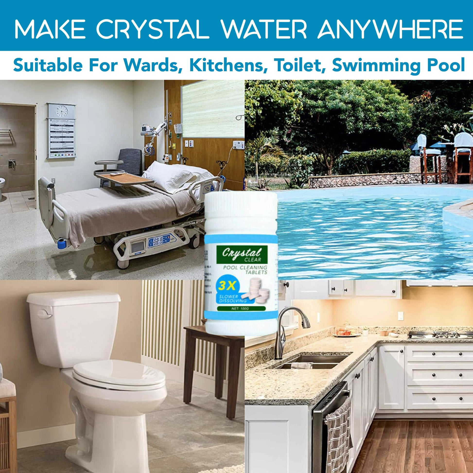 Keilini™ RefreshPool Quick Pool Cleaning Tablet (100 PCS)