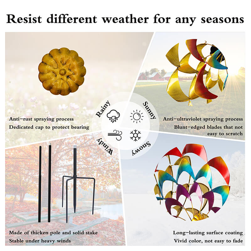 Zinnia Flower Hanging Wind Spinner