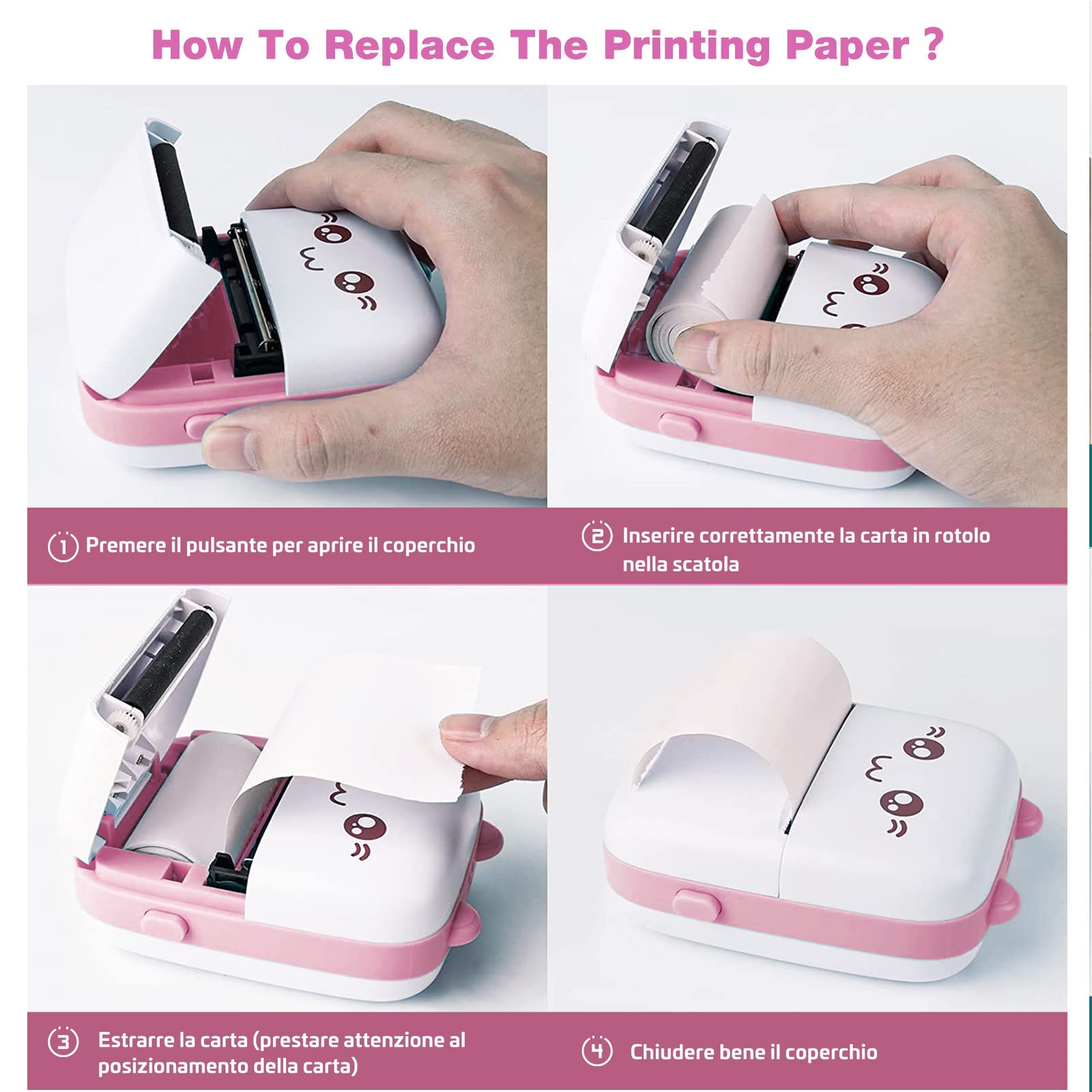 Portable Mini Kitten Thermal Printer