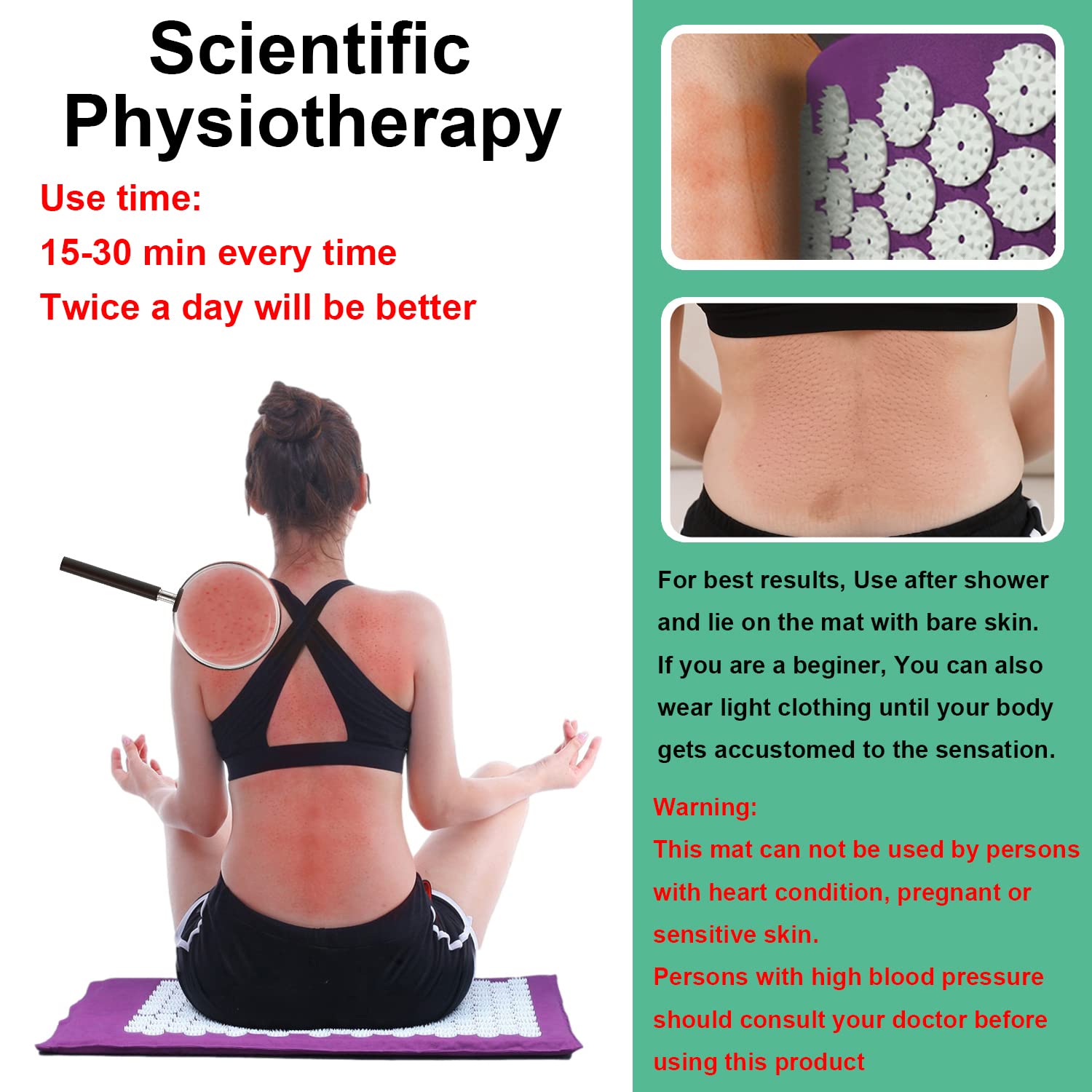 Acupressure Massage Mat Acupuncture Mat Relax Muscle