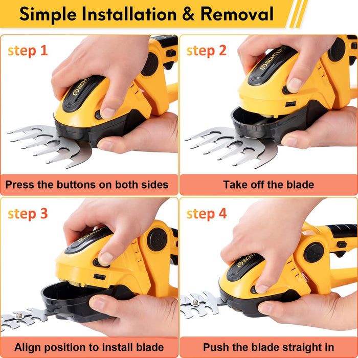 Cordless Grass Shear + Shrubber Handheld Trimmer