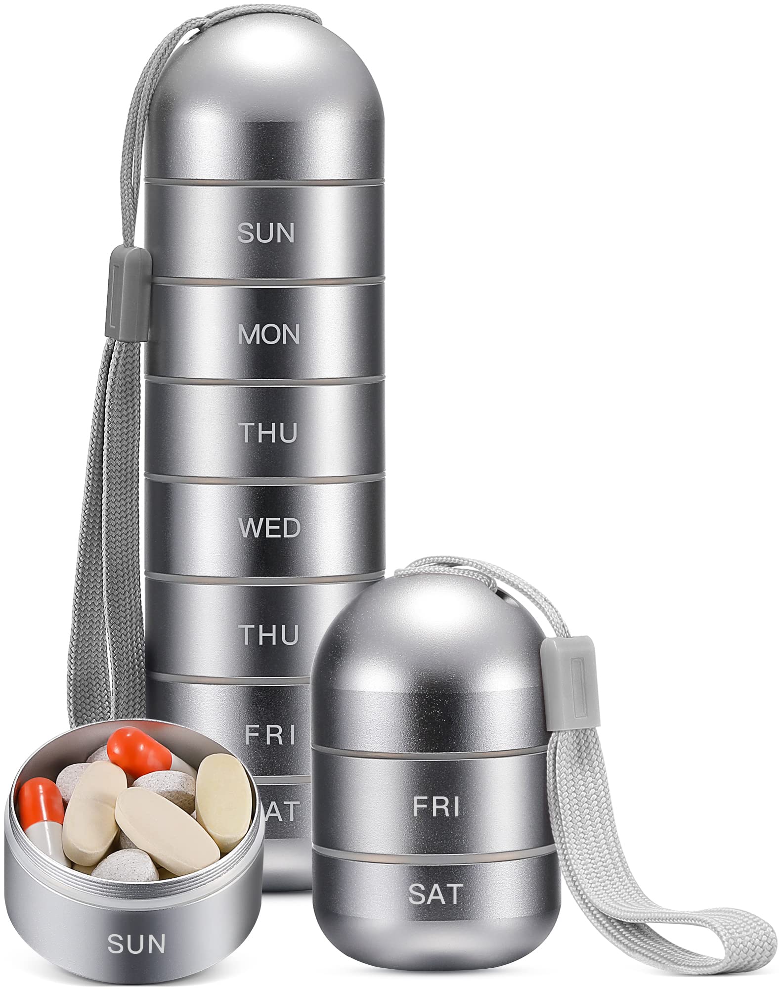 Metal Moisture Proof Weekly Pill Organizer