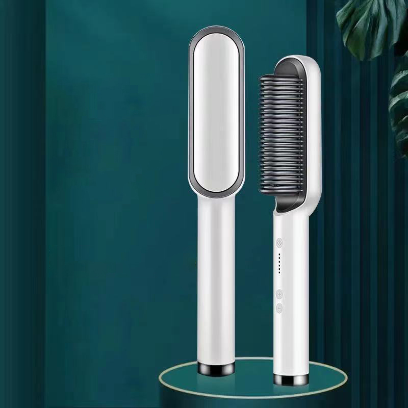 Hair Straightener Styling Brush with Negative Ions