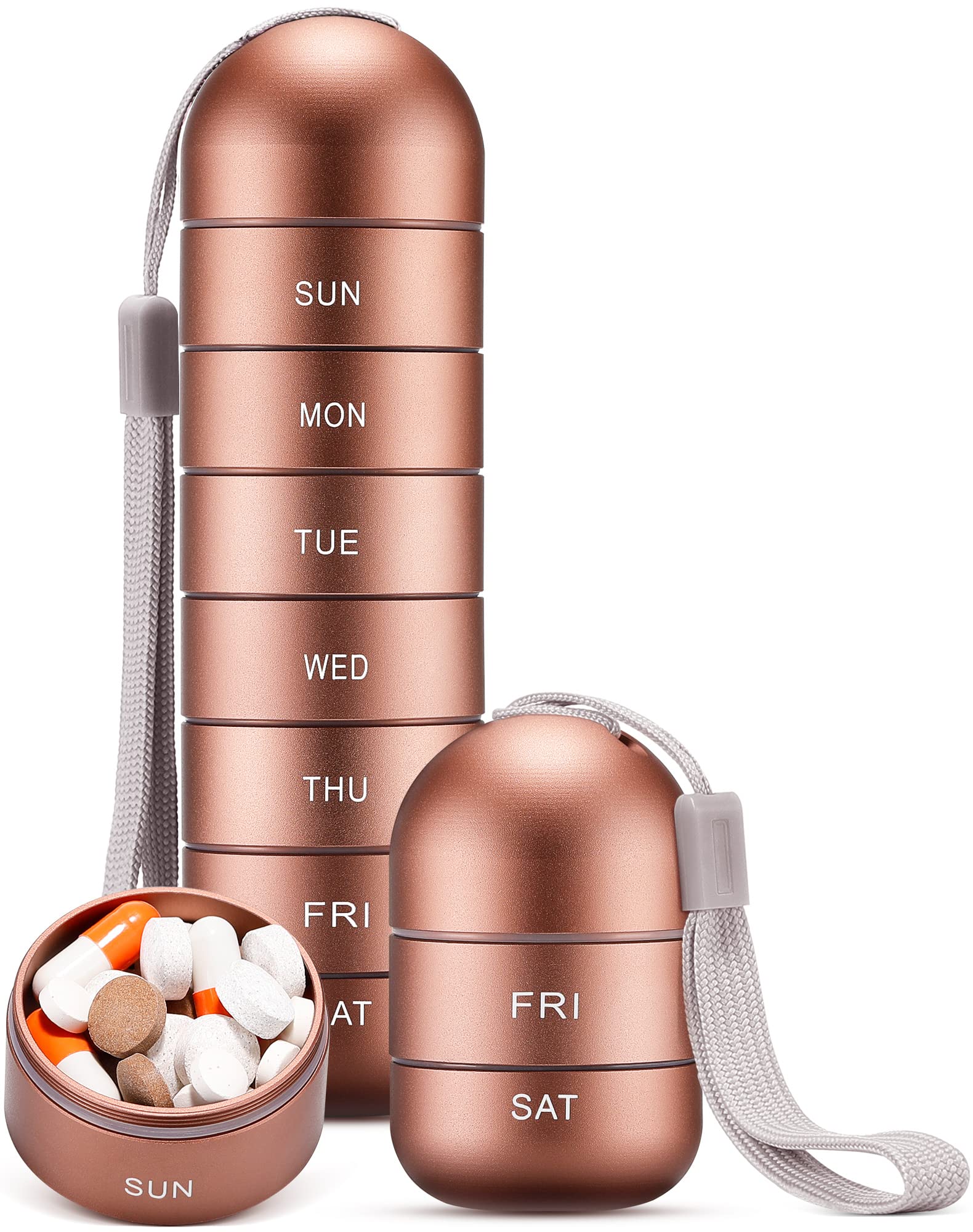 Metal Moisture Proof Weekly Pill Organizer