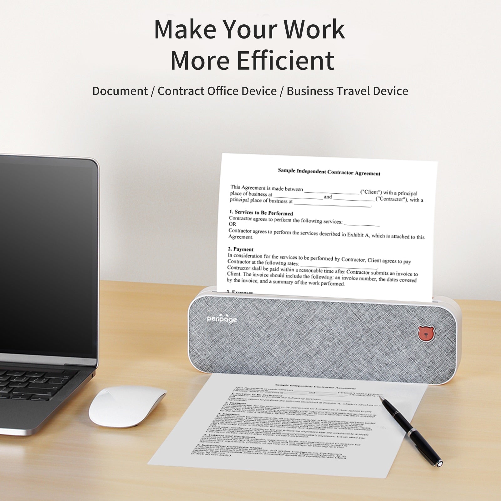  A4 Paper Printer Portable PeriPage A4 Paper USB Bluetooth Wireless Thermal Transfer Printer Support Mobile Smartphone Android Printer