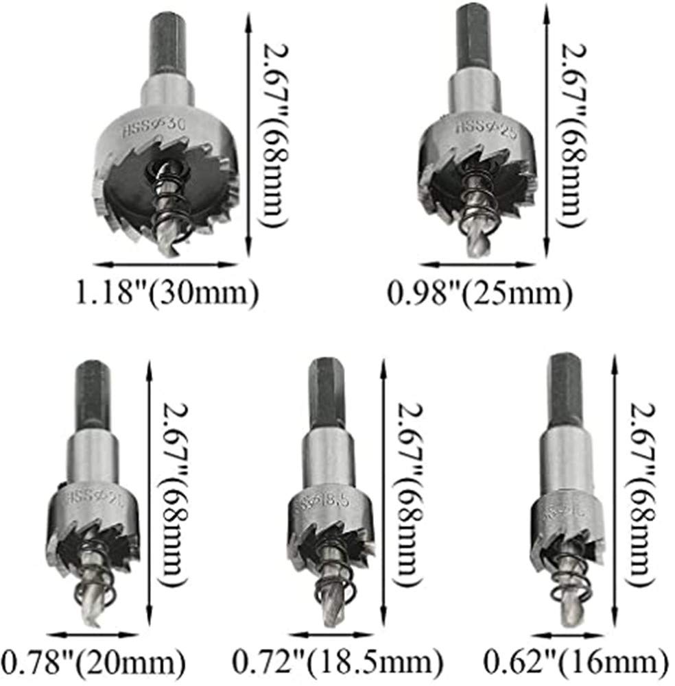 Drill Bit Hole Set for Metal (5 pcs)