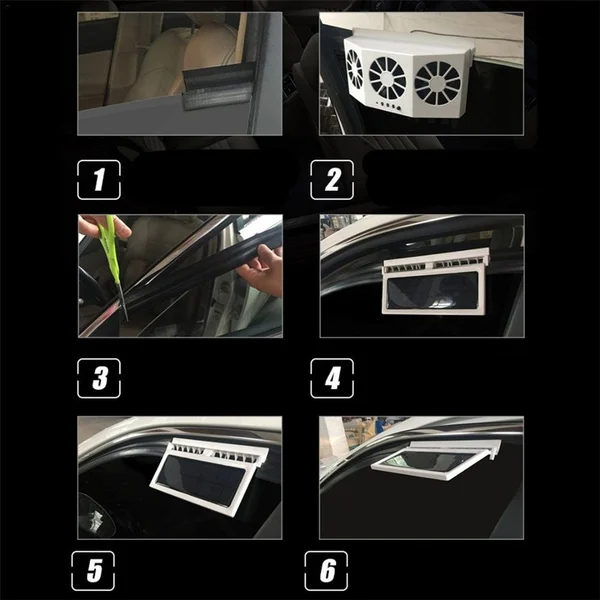 SOLAR POWERED CAR RADIATOR-VENTILATING FAN