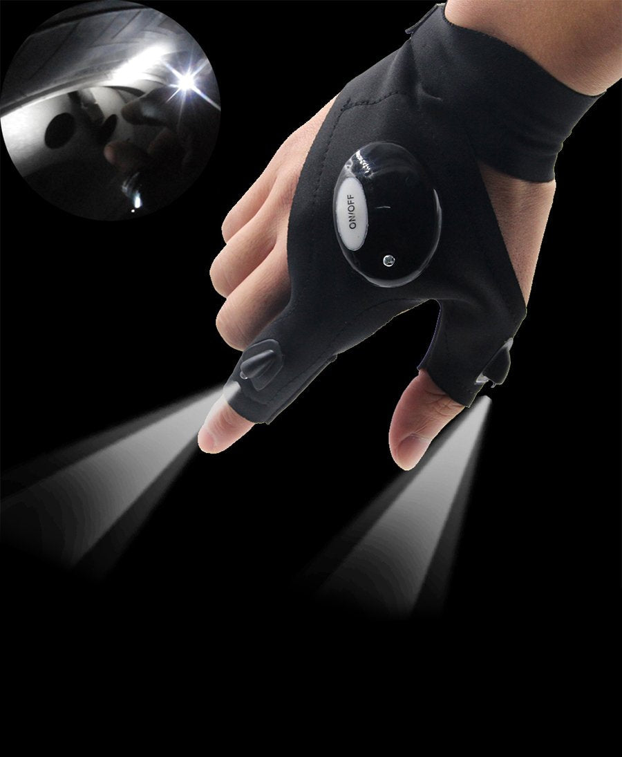 Tactical LED Flashlight Gloves