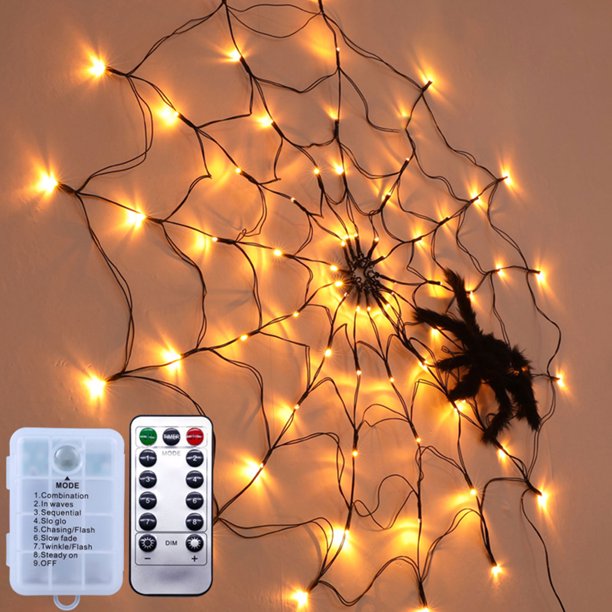 Halloween Decorative Spider Web Lighting