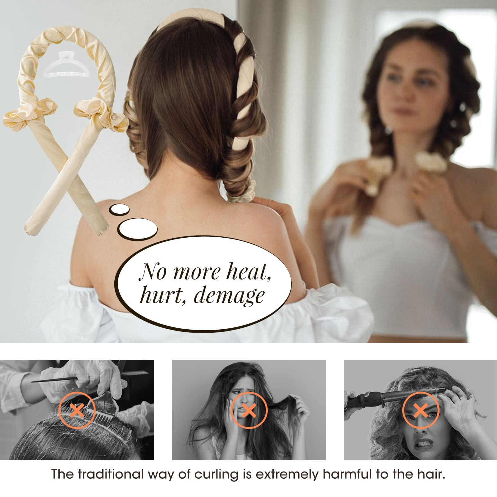 Heatless Curling Rod Headband