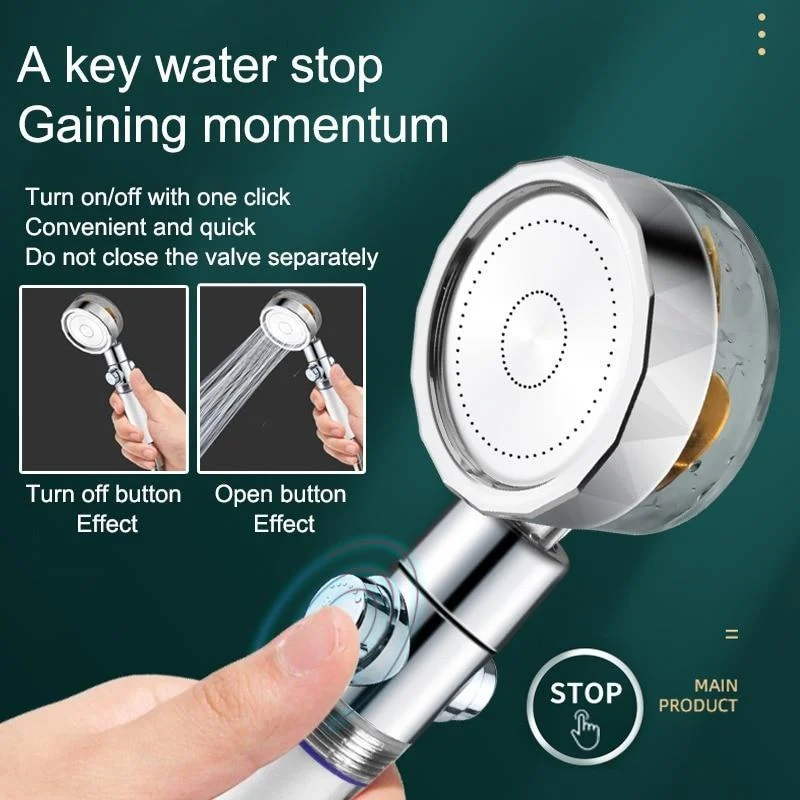 360° Swivel Turbo Shower Head