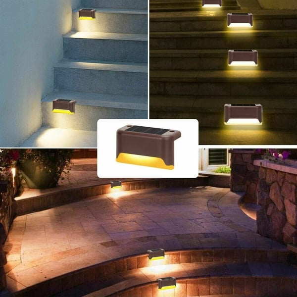 LED Solar Lamp Path Staircase Outdoor Waterproof Wall Light