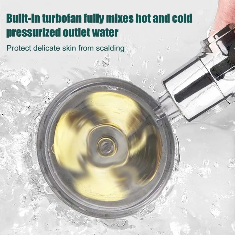 360° Swivel Turbo Shower Head