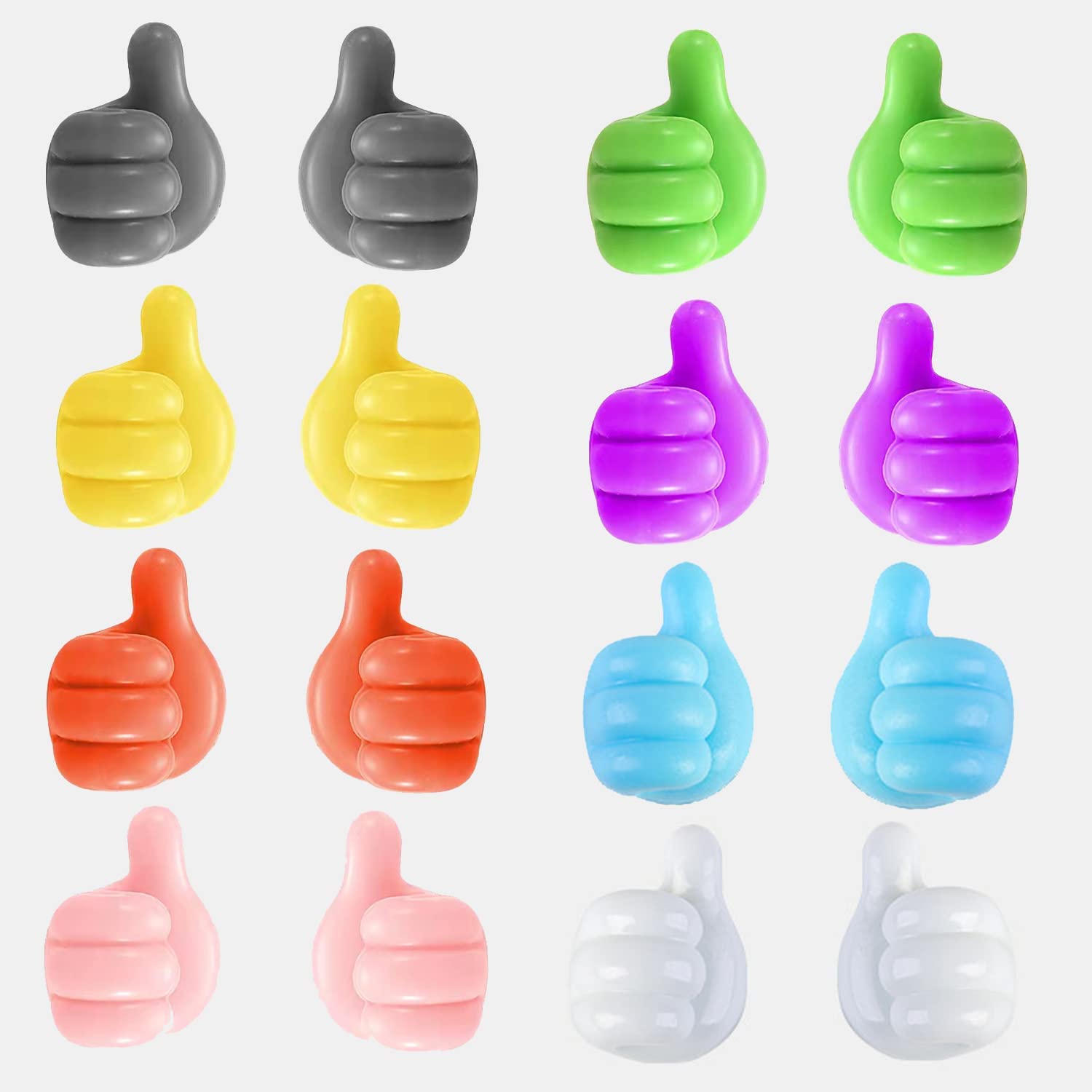 20 PCS Silicone Thumb Wall Hook