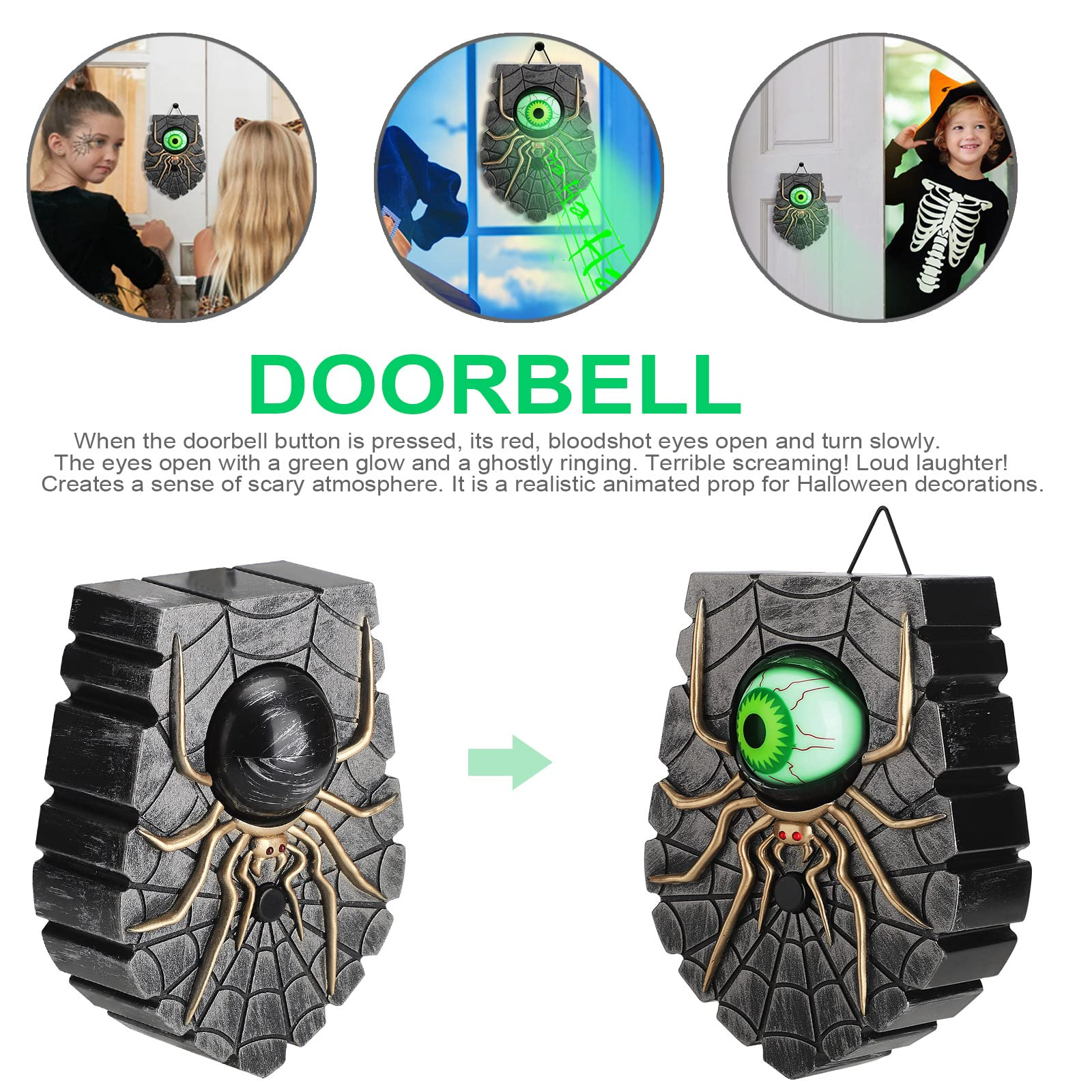 Halloween Decoration Spider Doorbell