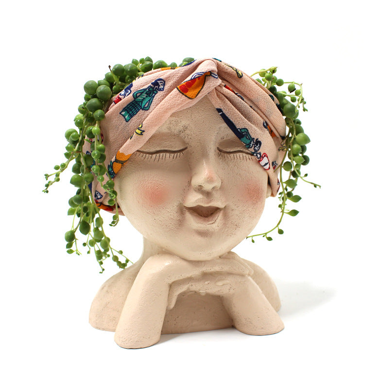 Face Flower Pot Head Flower Pot Sweat Succulent Flower Pot