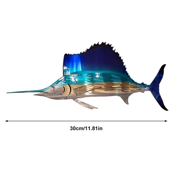 Metal Art Sailboat Sea Turtle Jellyfish Home Decor