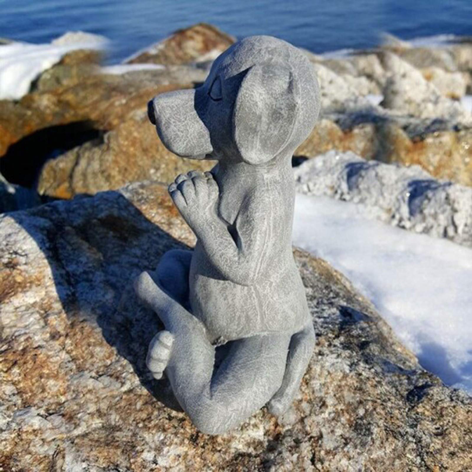 Dog Buddha Meditation Statue