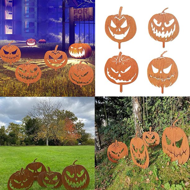 Halloween Garden Ornaments Spooky Pumpkin