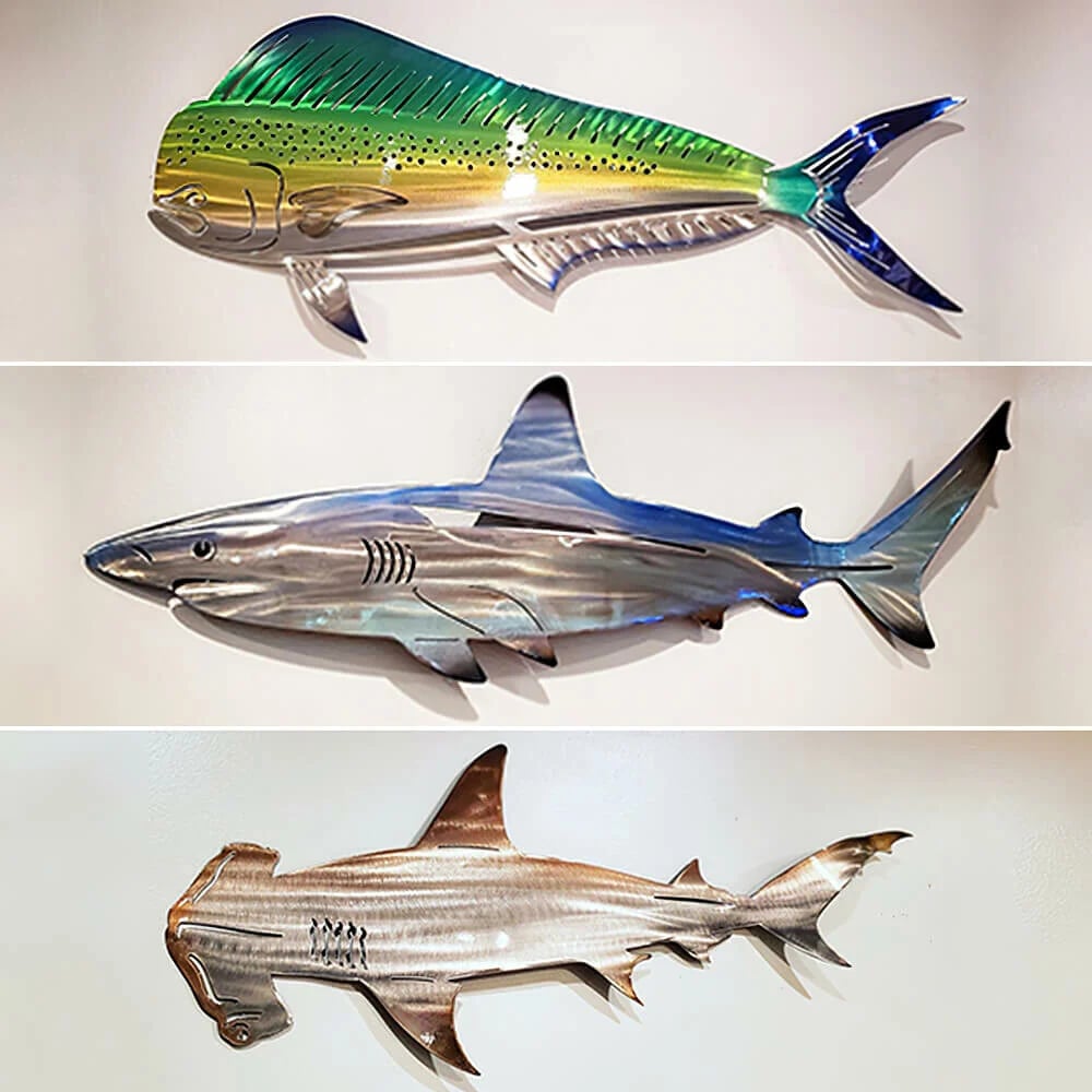  🦈 Metal Shark Art Wall Decor
