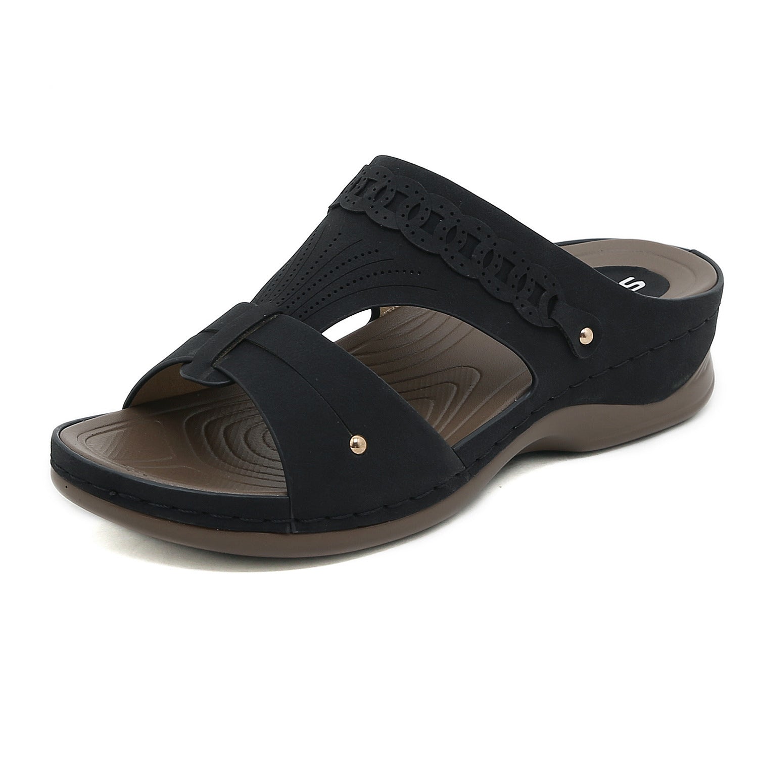 Women's Stitched Casual Wedge Slippers