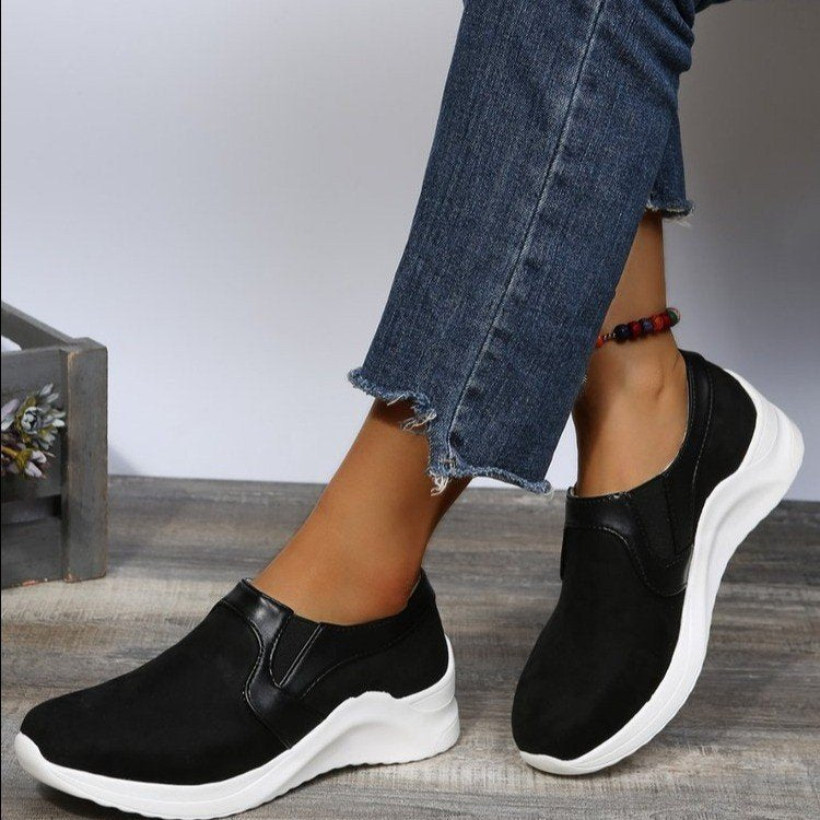 Spring thick sole color block casual women's shoes
