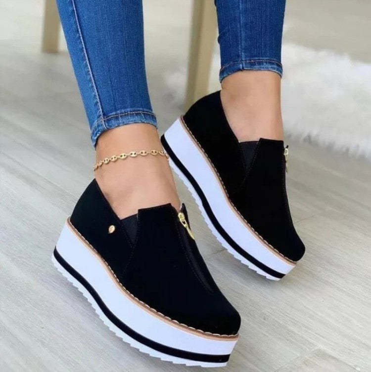 2023 autumn thick sole and heightened casual women's shoes