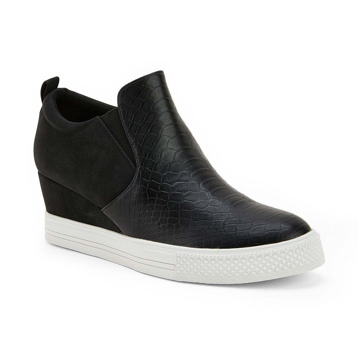 Women's ALL Season Black Boots Wedge Heel Shoes Daily Comfy Sneakers