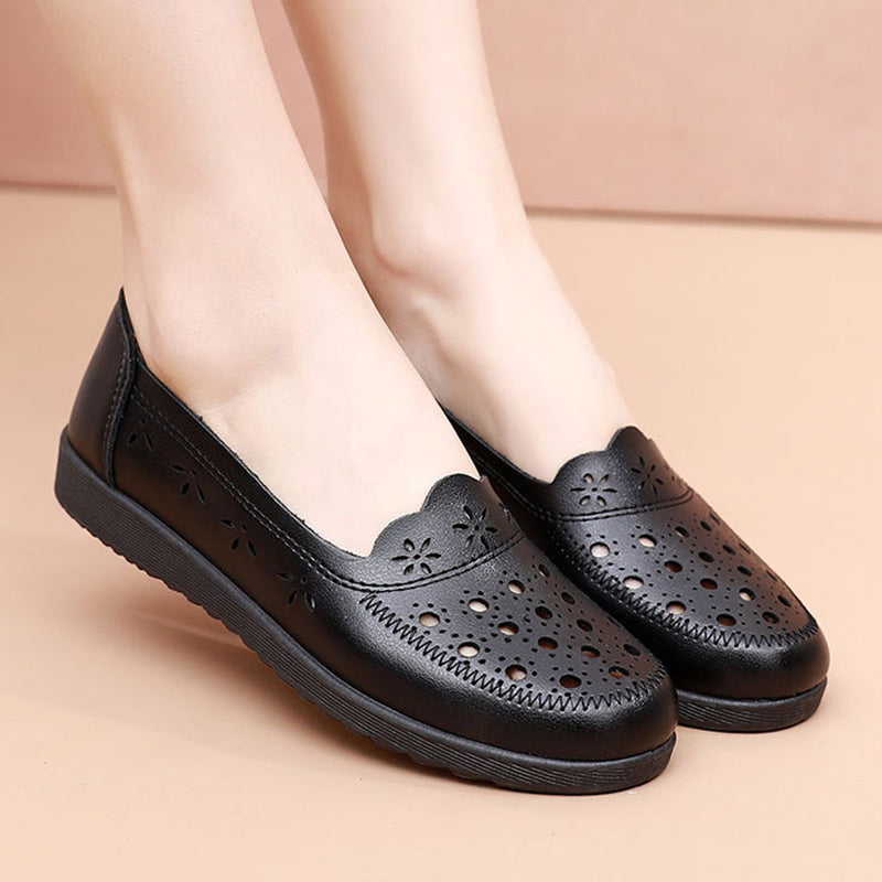Fashionable breathable soft bottom non-slip hollow women's shoes