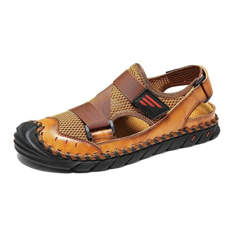 Men Leather Sports Canyoning Waterproof Sandals