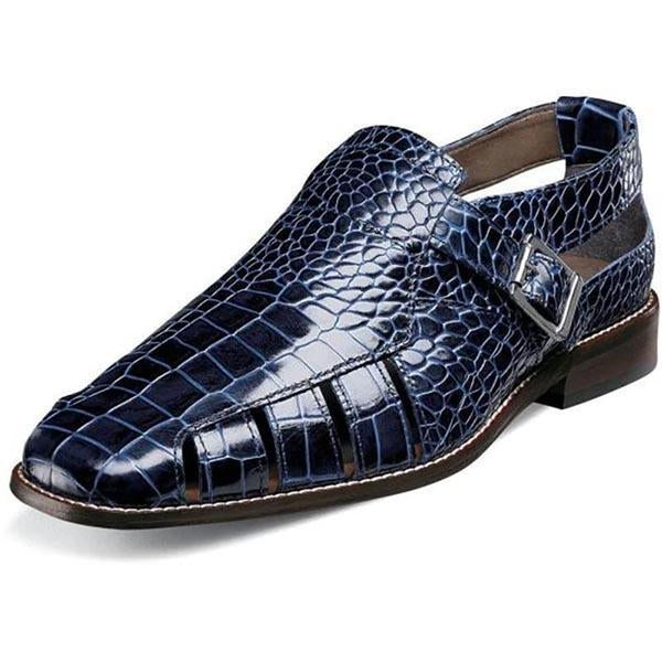 Men Casual Crocodile Print Fisherman Sandals
