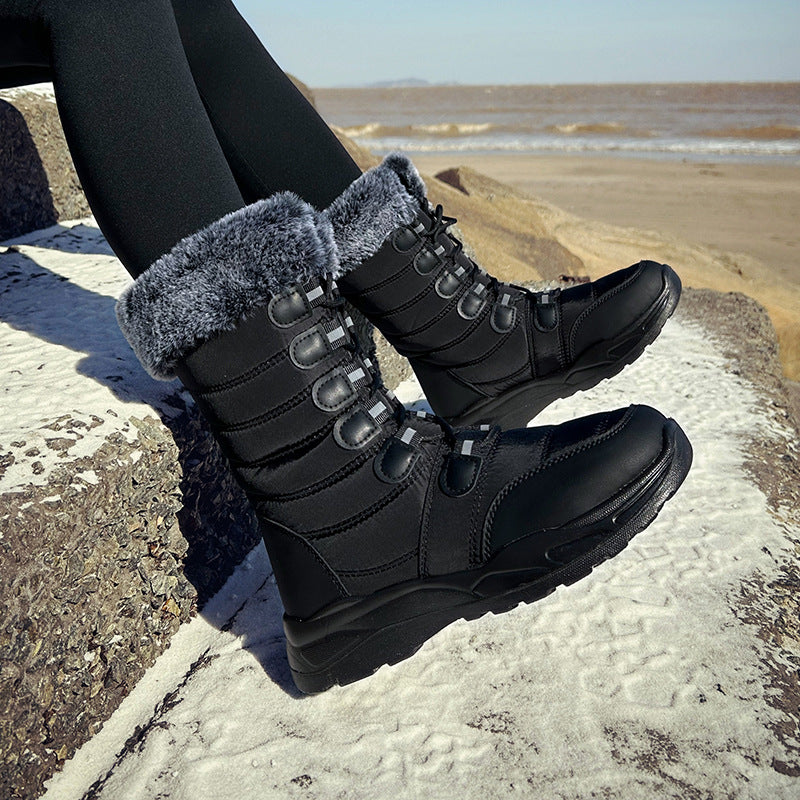 Ladies tall waterproof warm boots